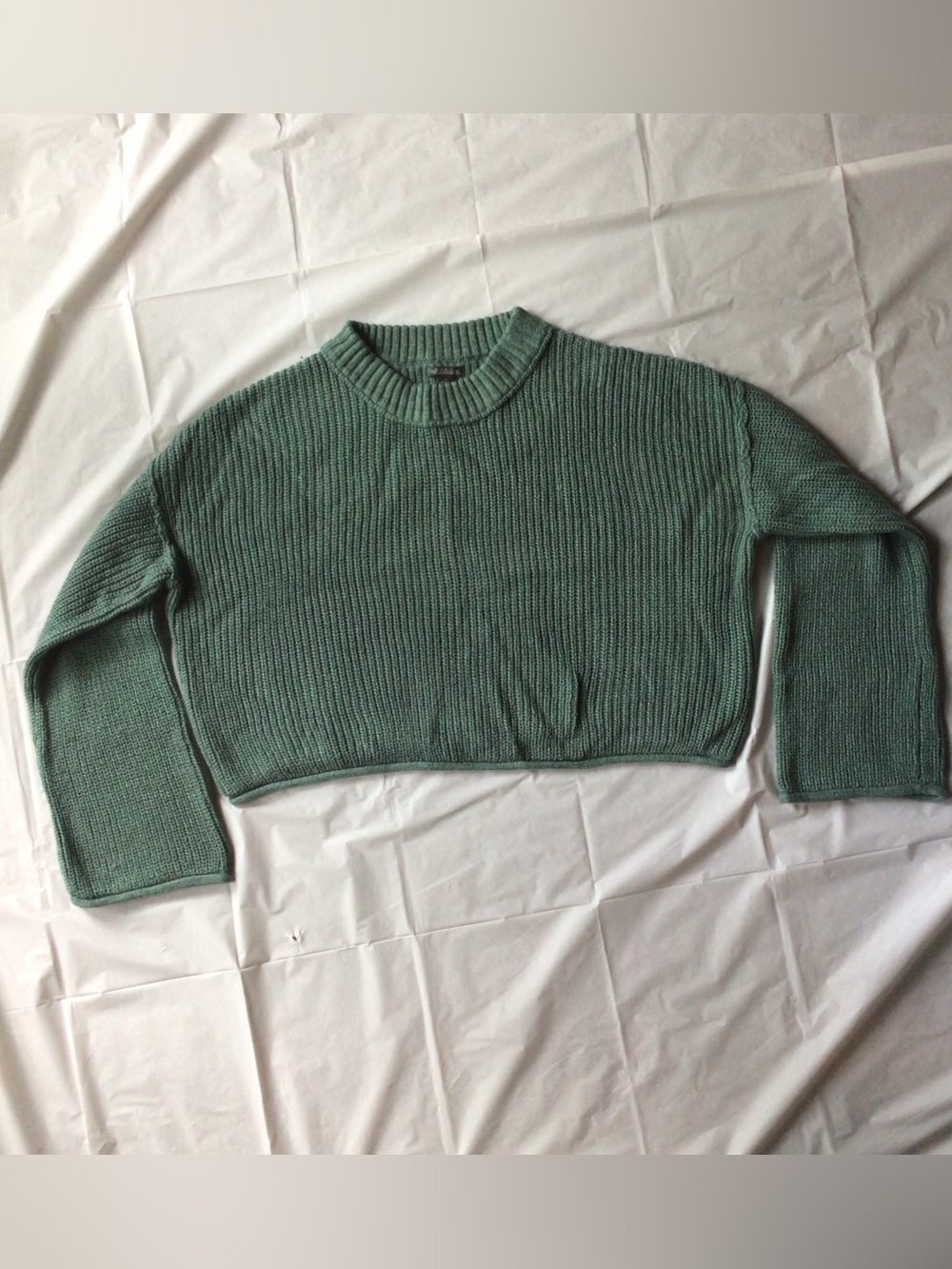 wild fable Cropped Crewneck Sweater in Seafoam Green
